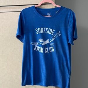NWT JCrew Blue Surfside Swim Club t-shirt size M